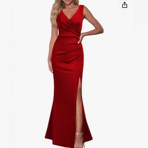 Red long dress (free shipping)